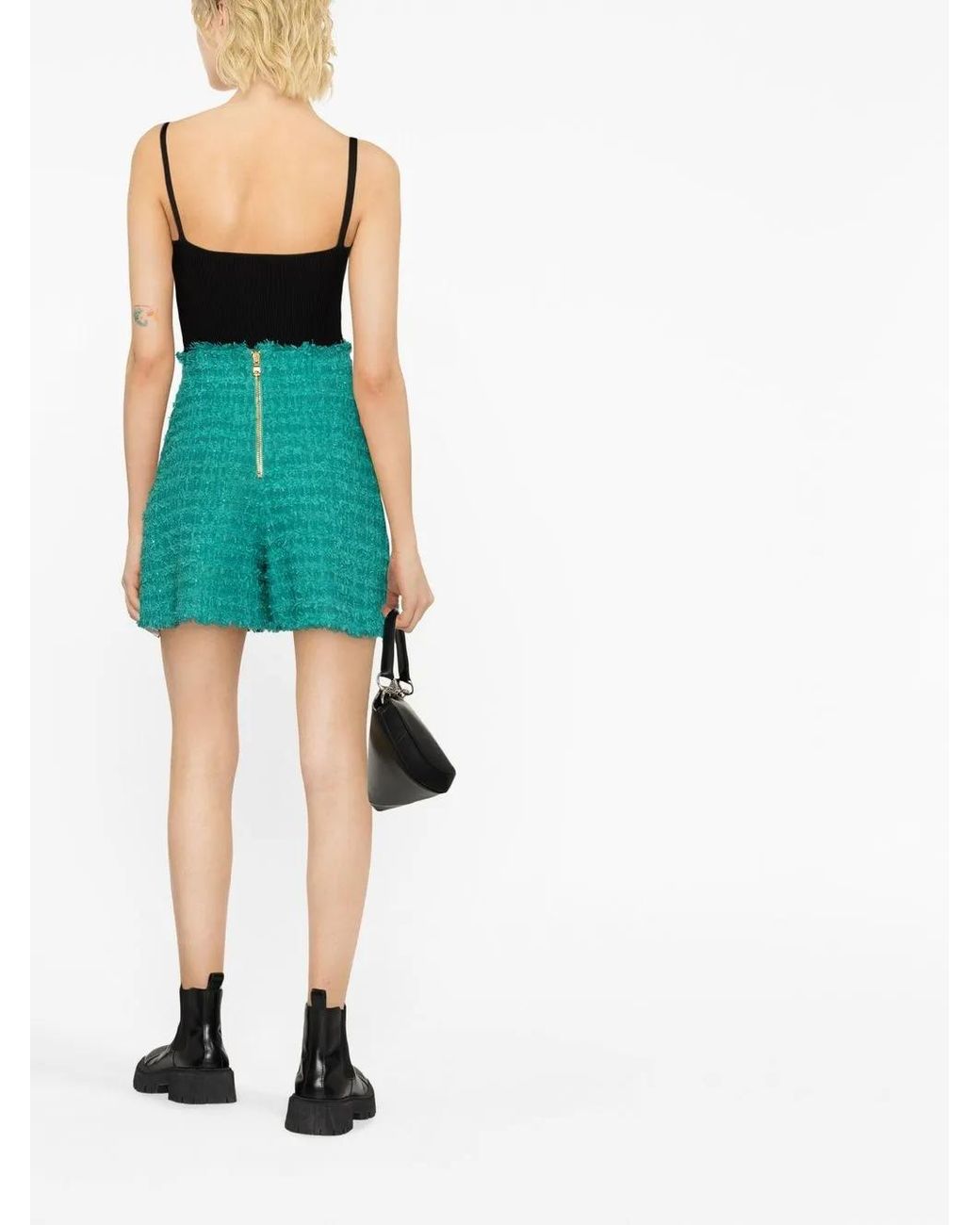 Alexander McQueen Black Bustier-Style Ribbed Crop Top