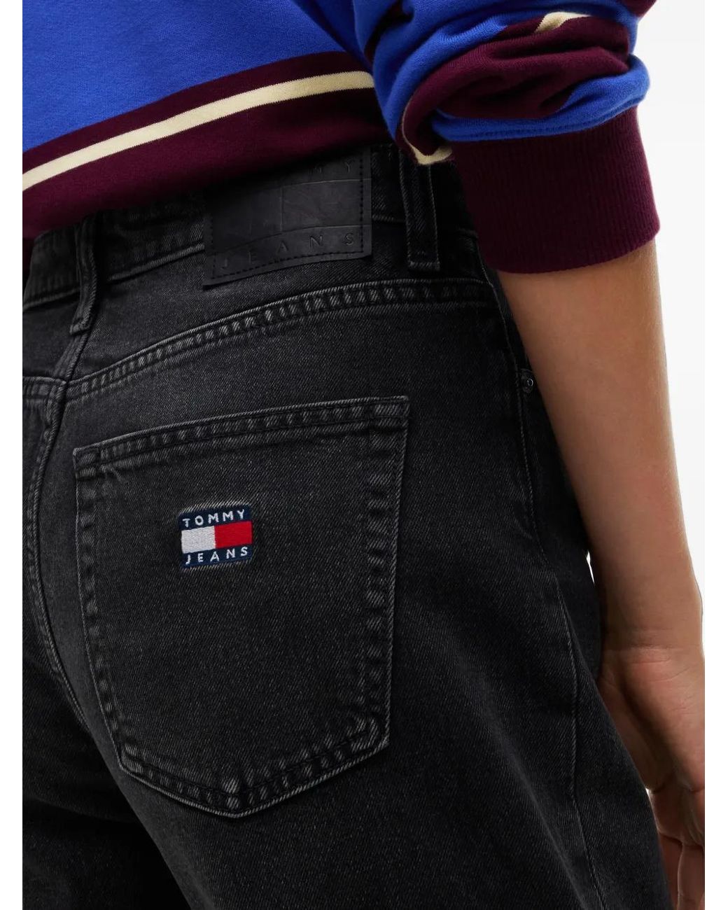 Tommy Hilfiger Blue Jean À Effet Délavé Et Patch Logo