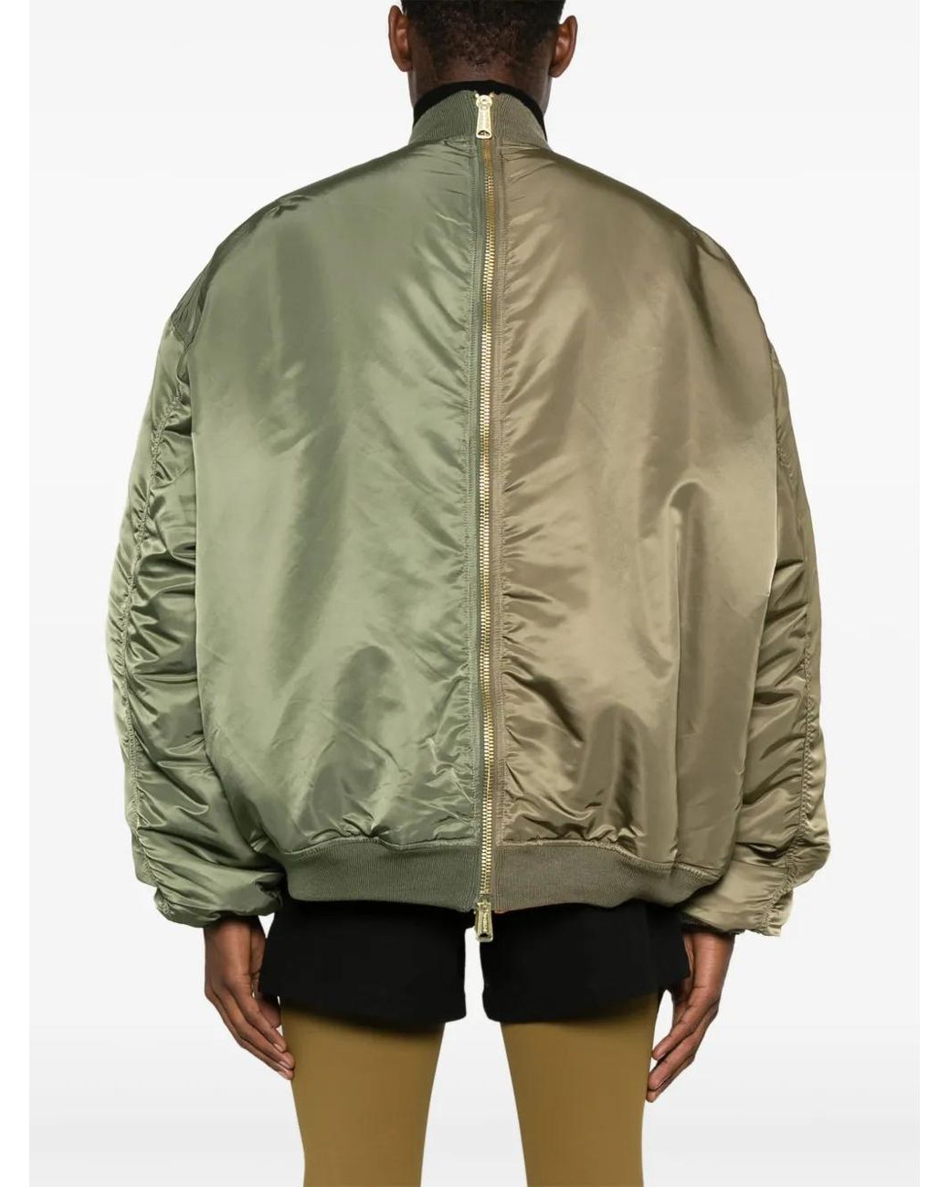 Vetements X Alpha Industries Double Zip Bomber Jacket in Green | Lyst