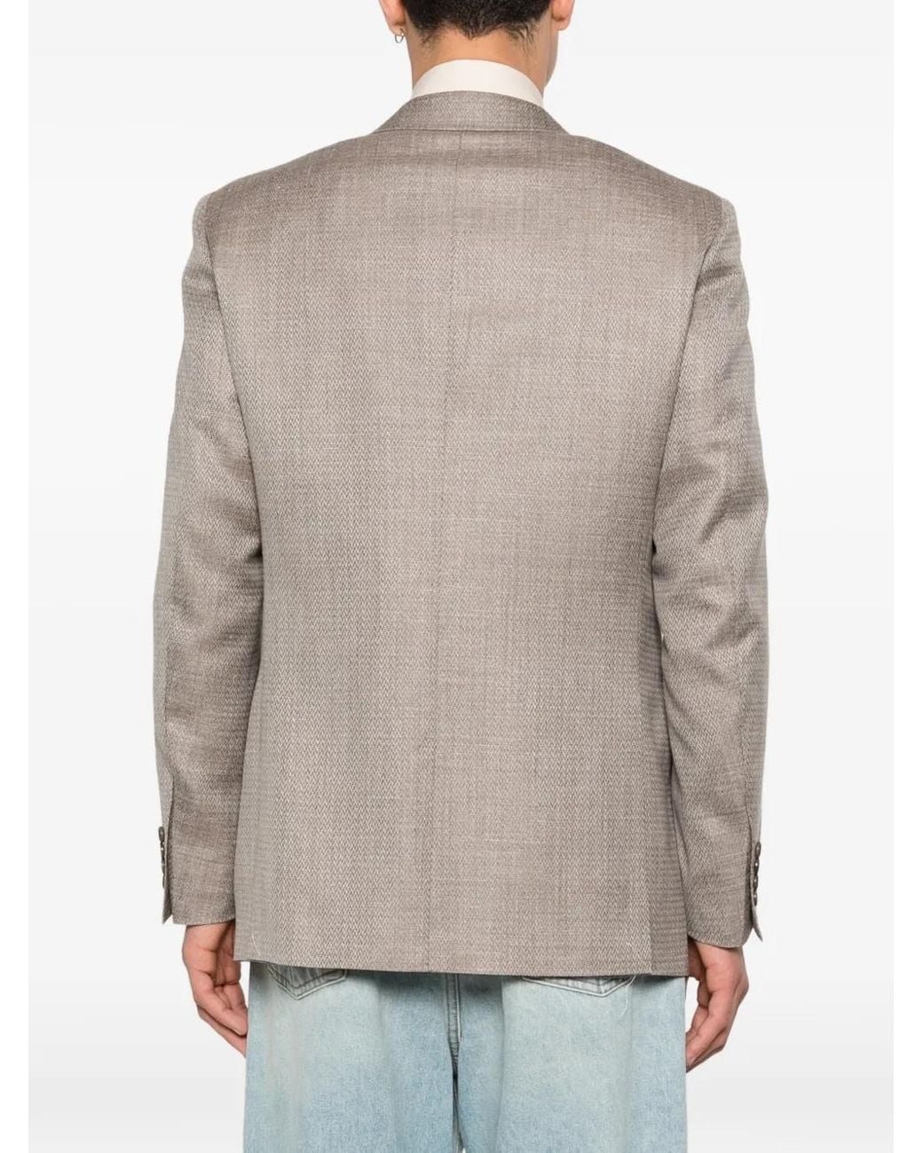Canali Gray Textured Blazer for men