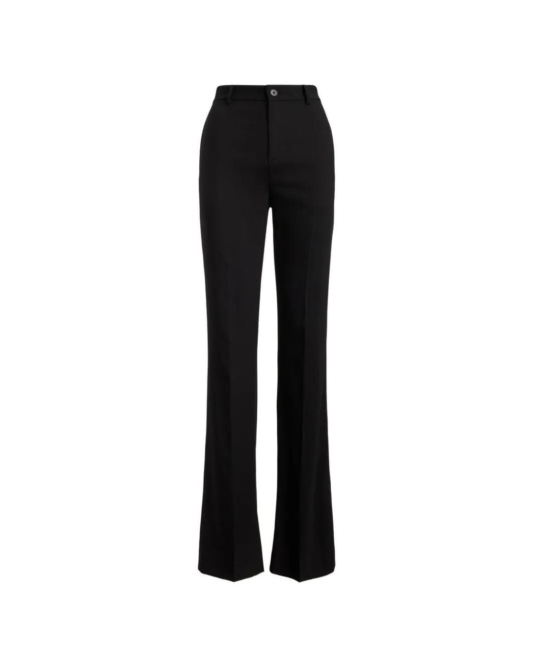 Ralph Lauren Black Stretch-Crepe Straight-Leg Trousers