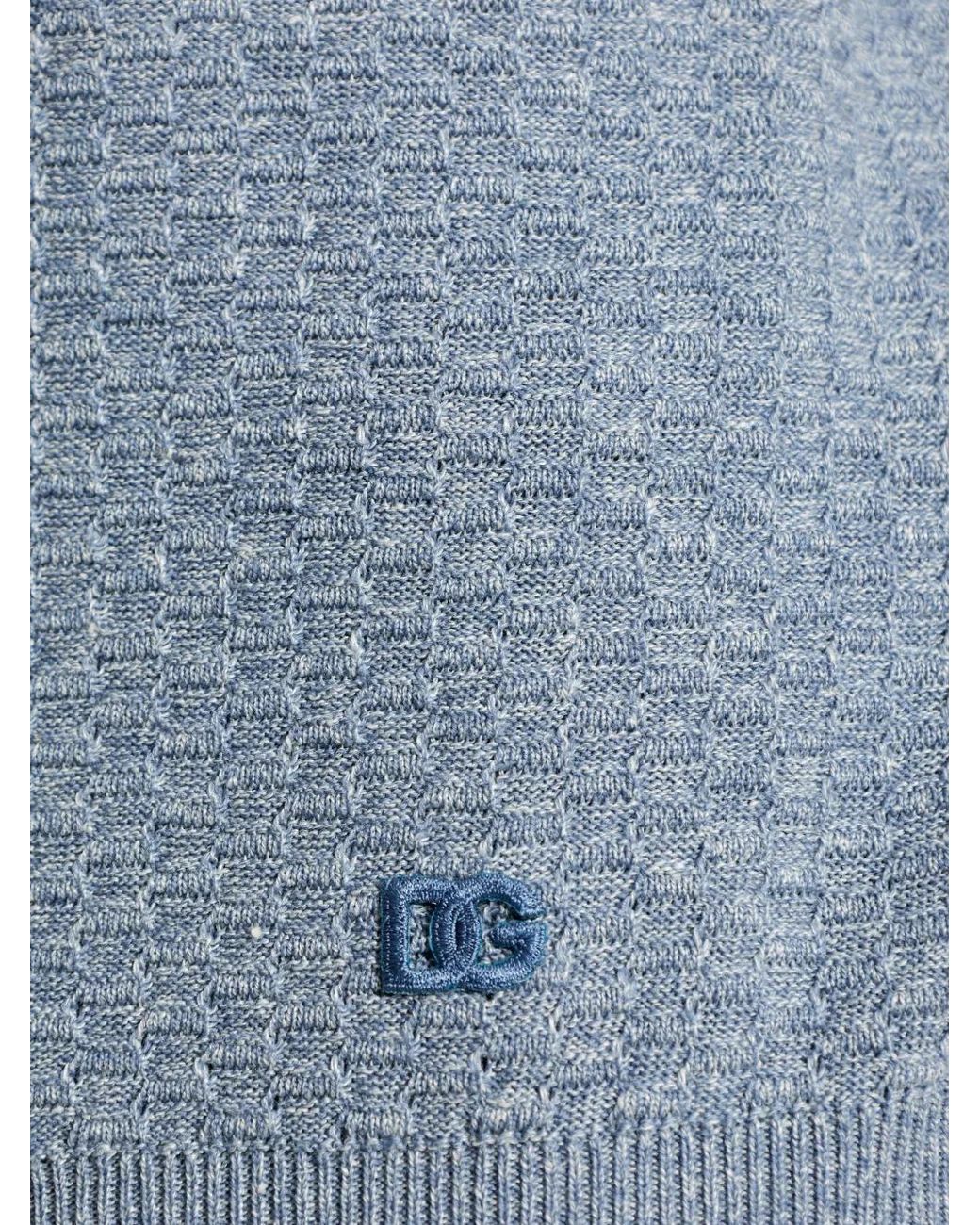Dolce & Gabbana Blue Polo Neck Jumpsuit for men