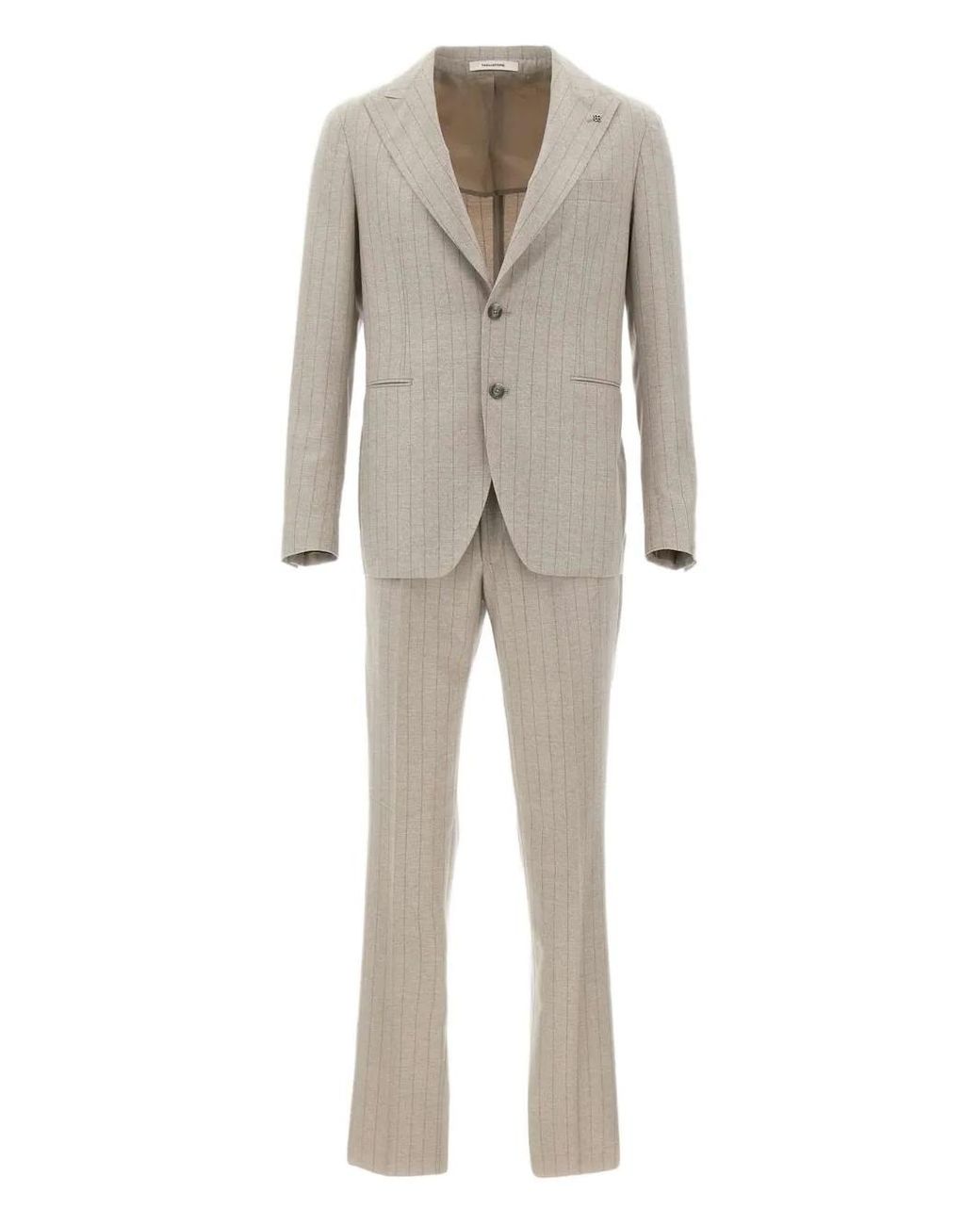 Tagliatore Natural Pinstripe Single-Breasted Suit for men