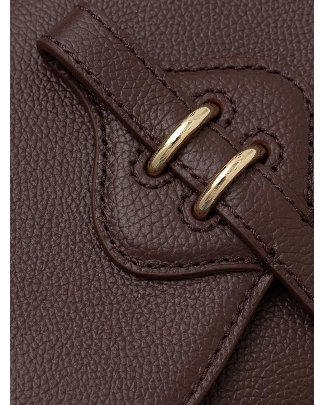 Coccinelle Brown Mini Mavery Grained-Leather Tote Bag