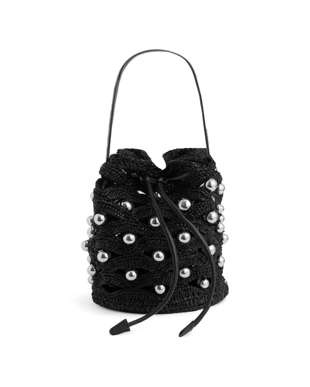 Rabanne White Small Bucket Bag