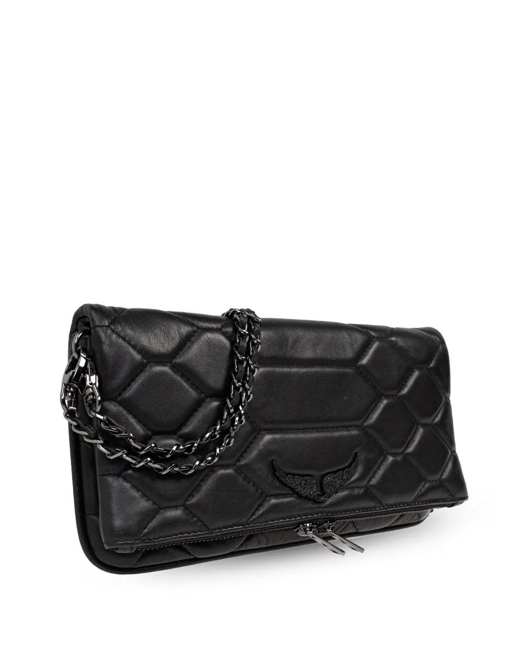 Zadig & Voltaire Black Rock Quilted Clutch