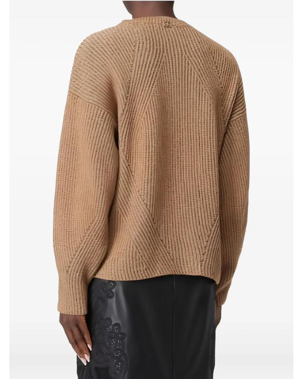 Twinset Brown Ribbed Sweater
