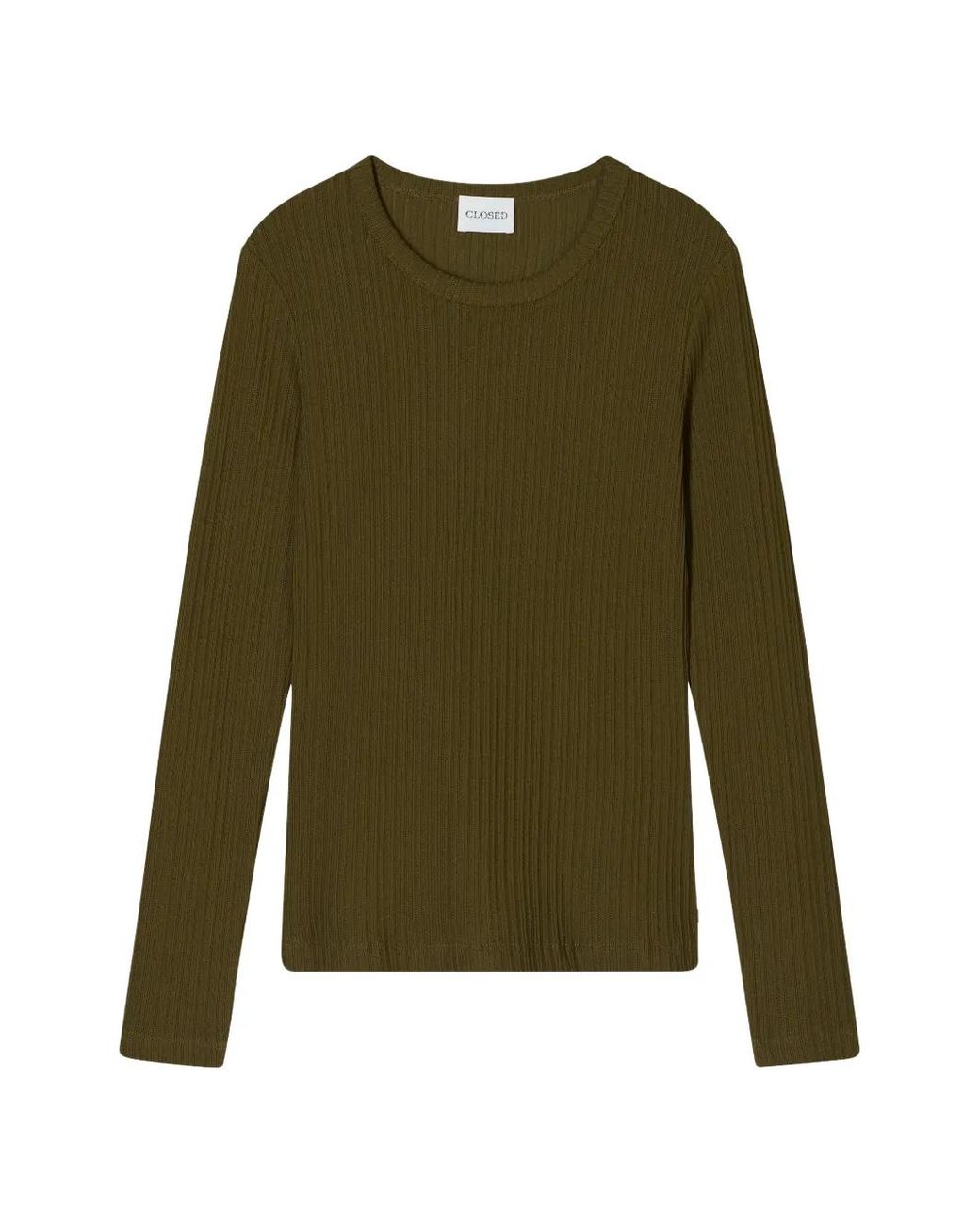 Closed Green Crewneck Long Sleeve Top