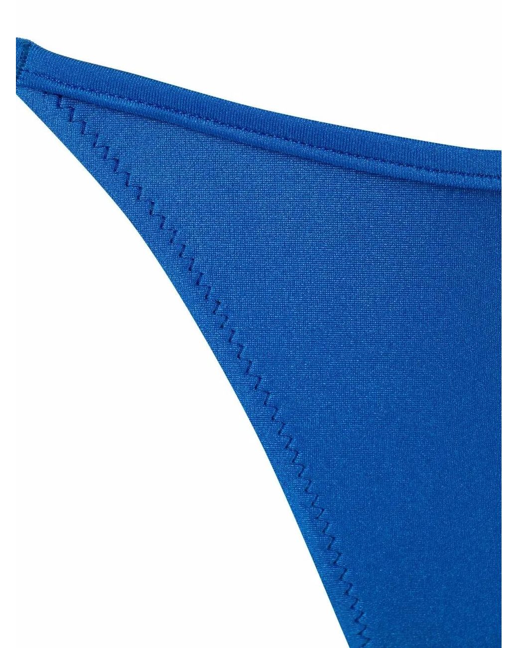Noire Swimwear Blue Shiny-Finish Triangle-Cup Bikini Set