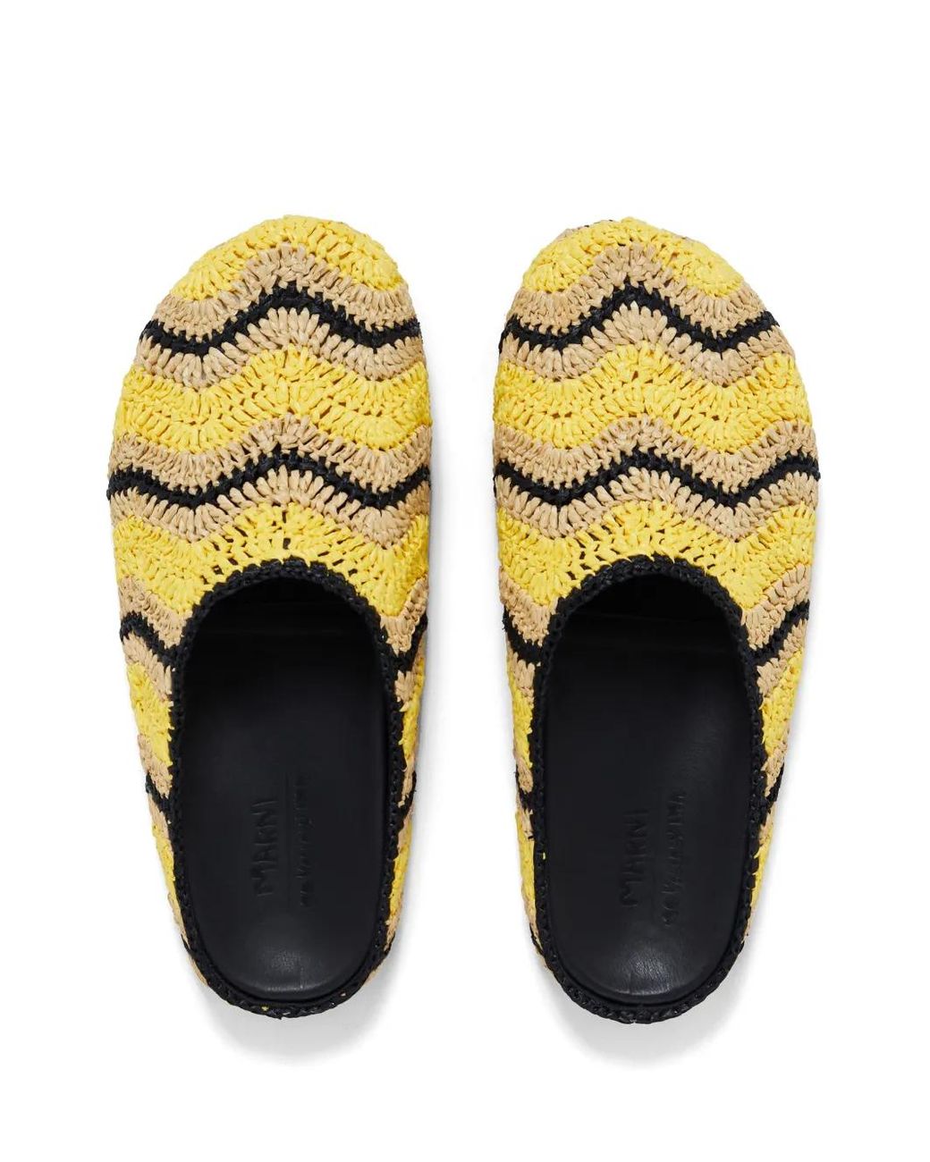 Marni Yellow X No Vacancy Inn Woven Mules for men