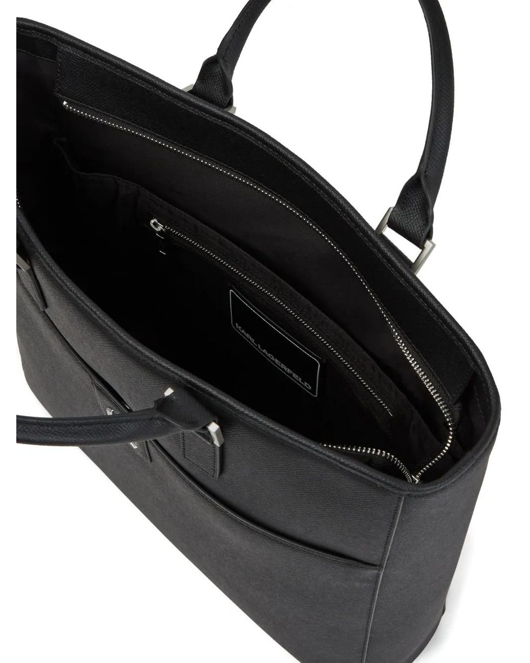 Karl Lagerfeld Black K/Monogram Leather Tote Bag for men