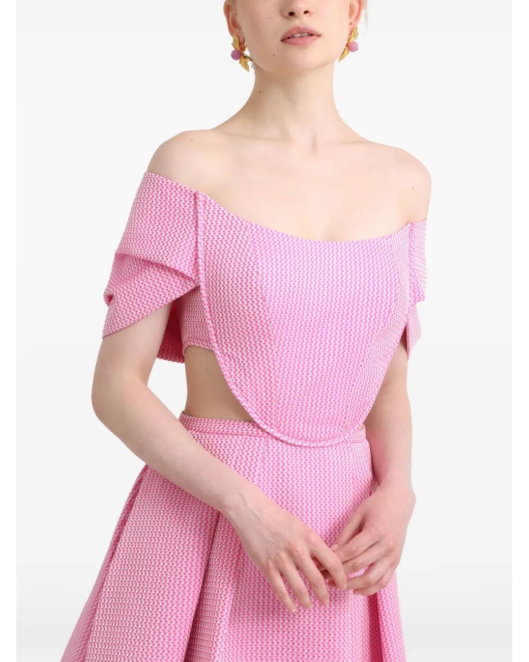 sachin and babi light blue dress Pink Dress for Women  Elegant Off-shoulder Flowy Gown in Crepe