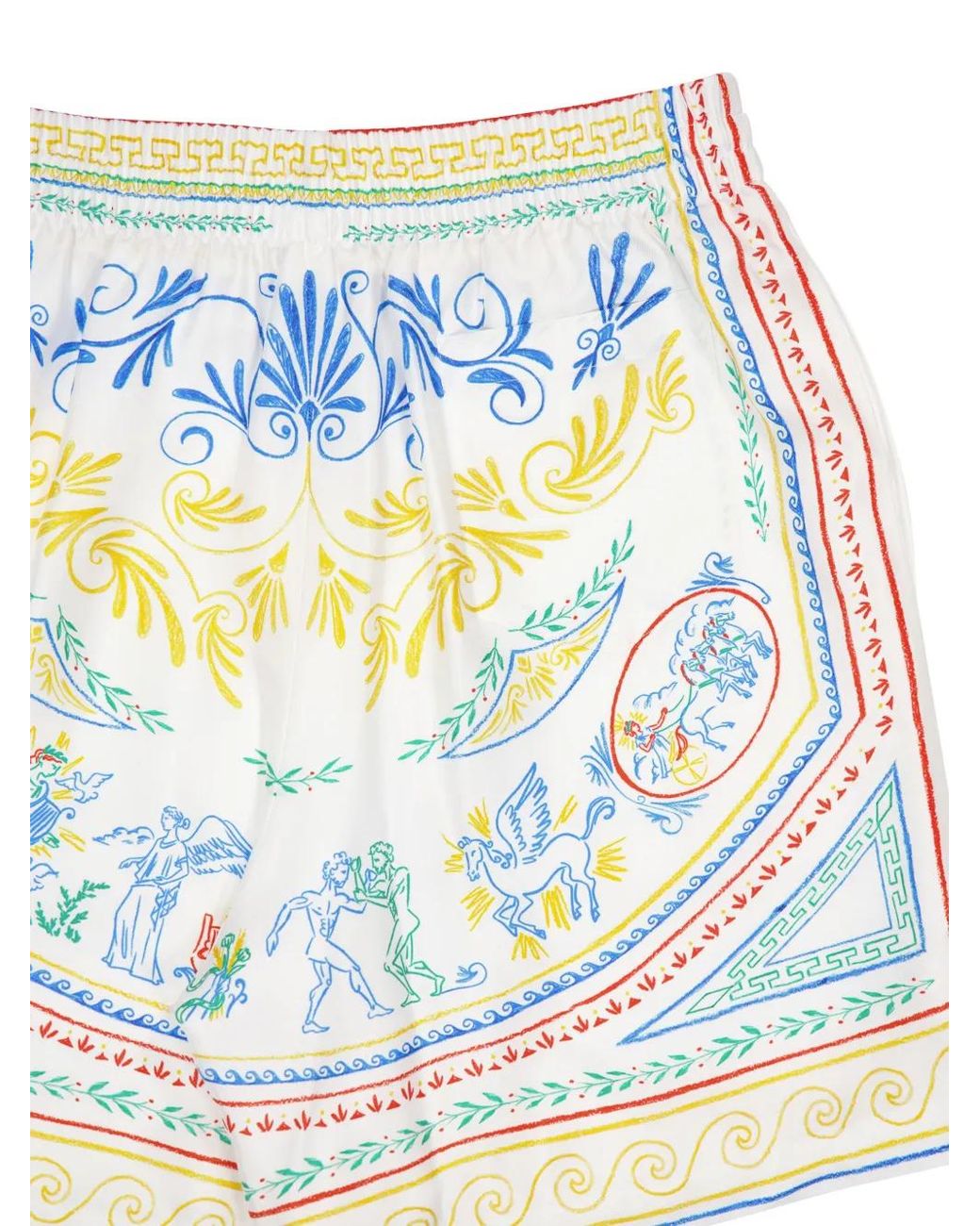 Casablanca Blue La Déesse Du Stade Silk Shorts for men