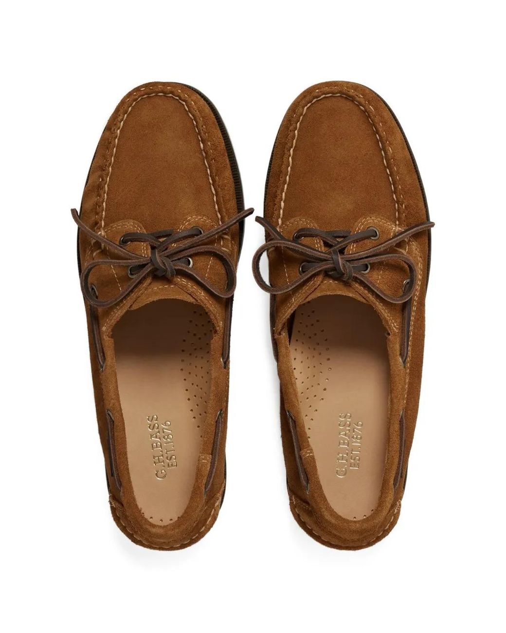 G.H.BASS Brown Jetty Ii 2 Eye Boat Shoes for men