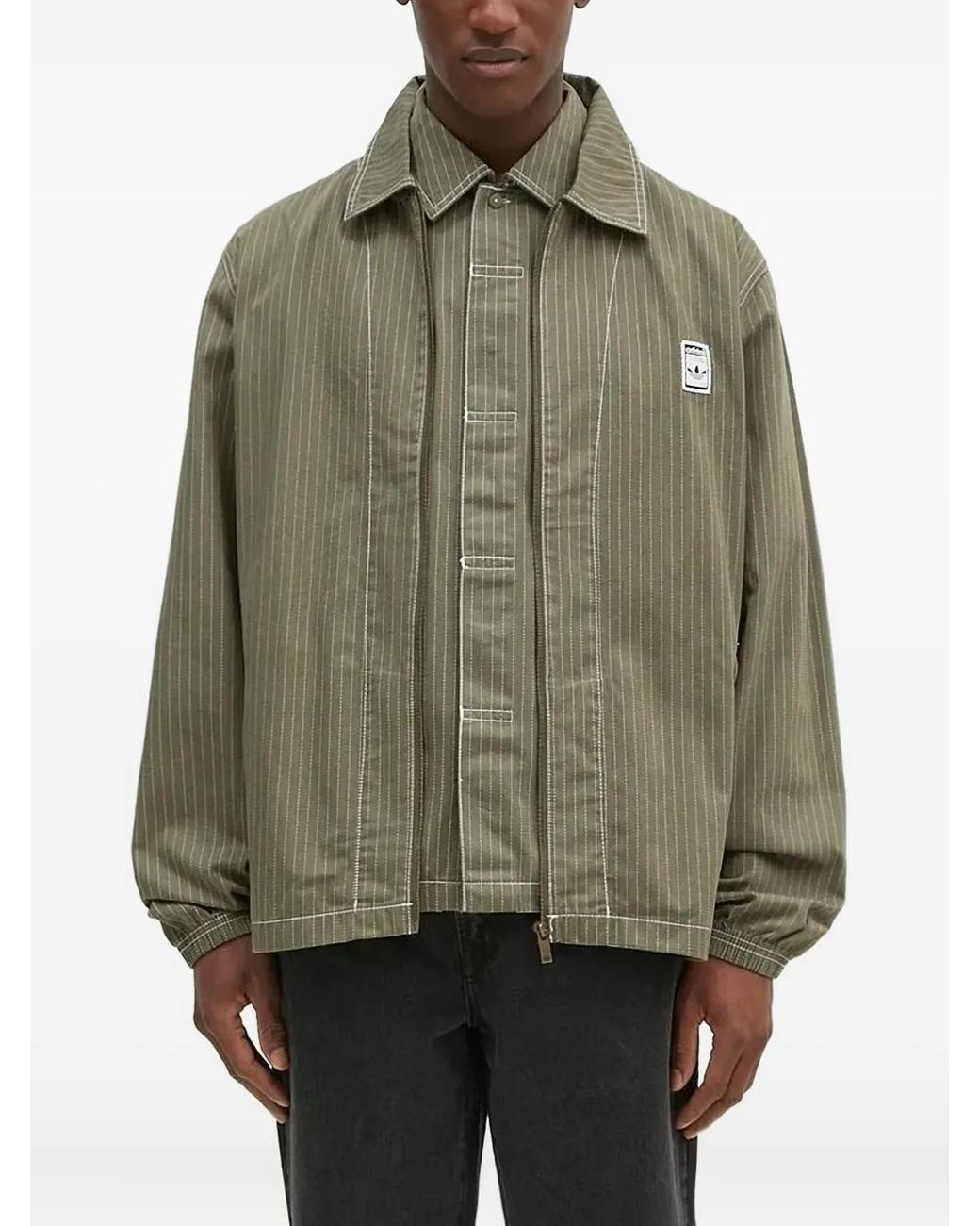 adidas-green-Pinstripe-Zip-Up-