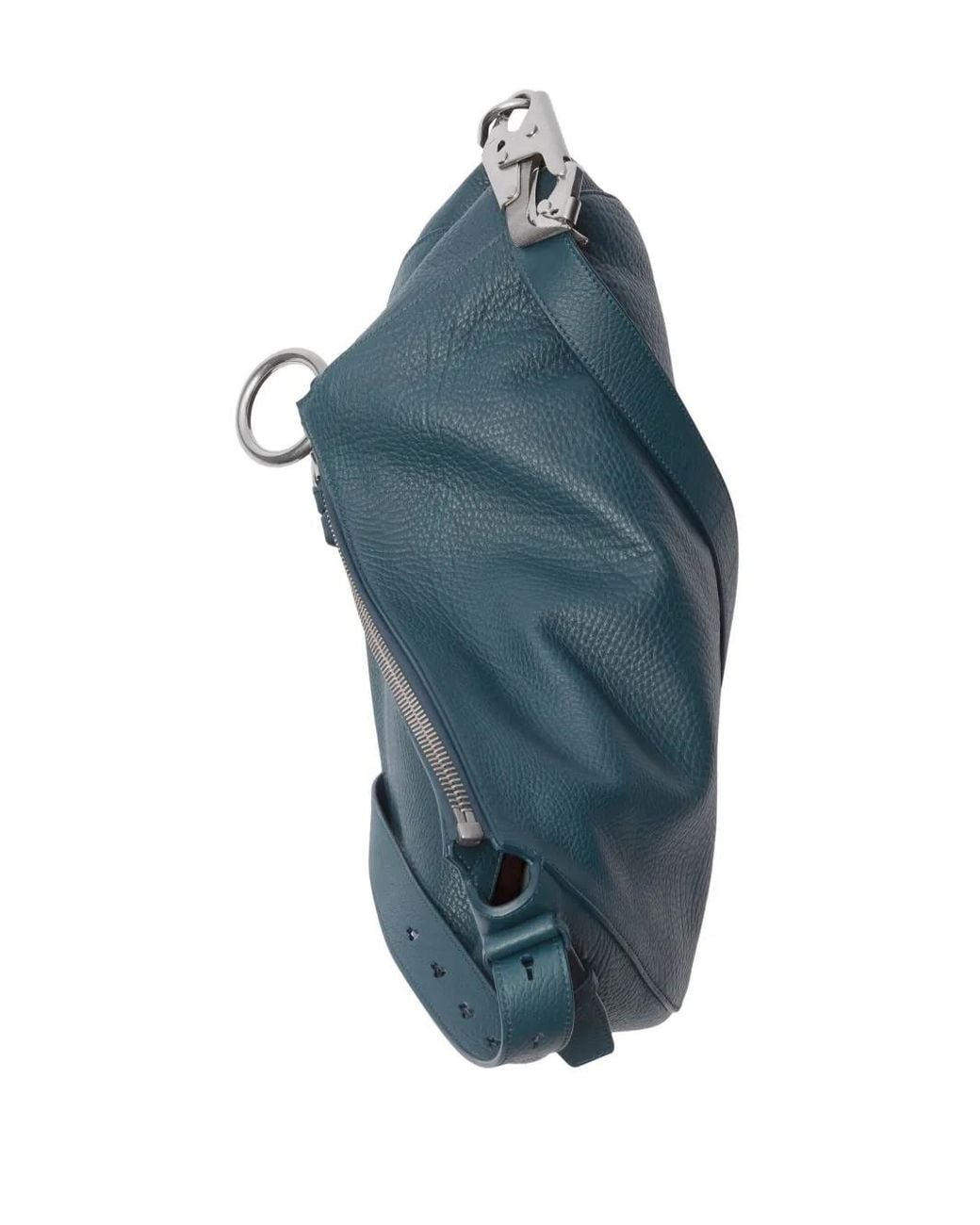 Burberry Blue Small Leather Knight Shoulder Bag