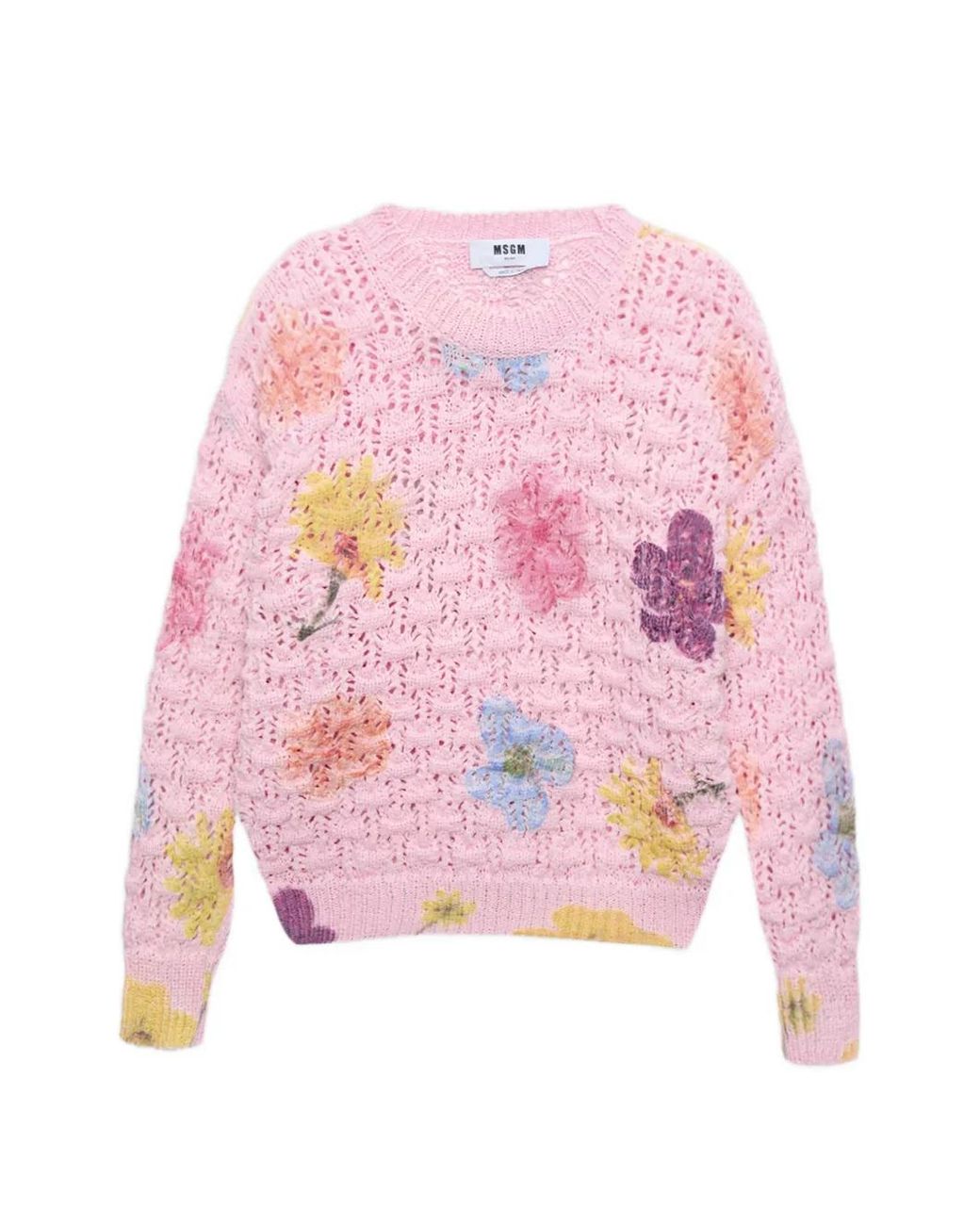 Pull À Fleurs MSGM en coloris Pink