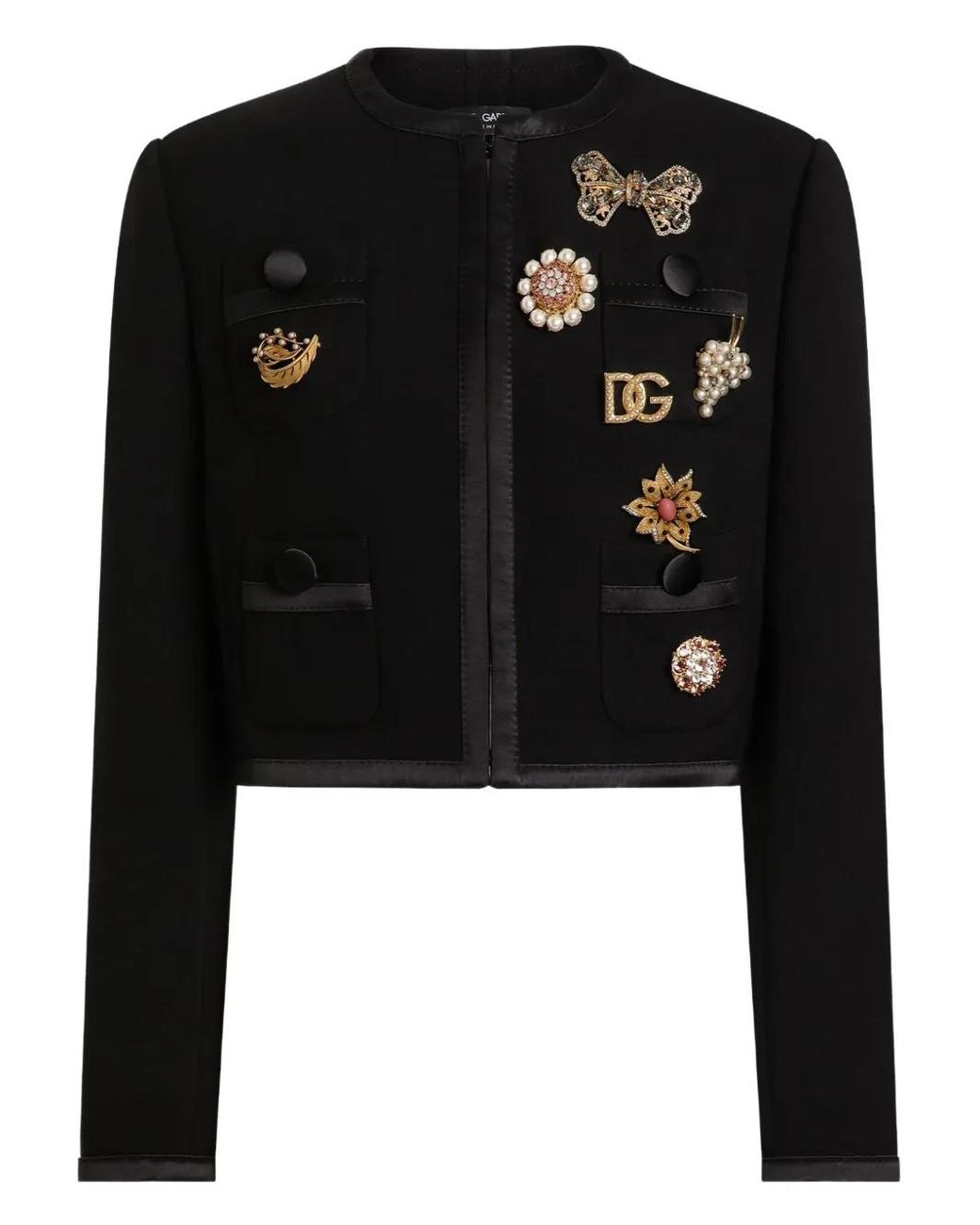 Dolce & Gabbana Cropped Jack in het Black
