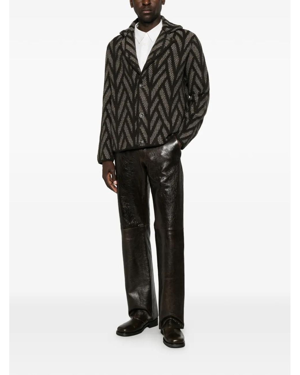 Emporio Armani Black Zip-Fastening Trousers for men