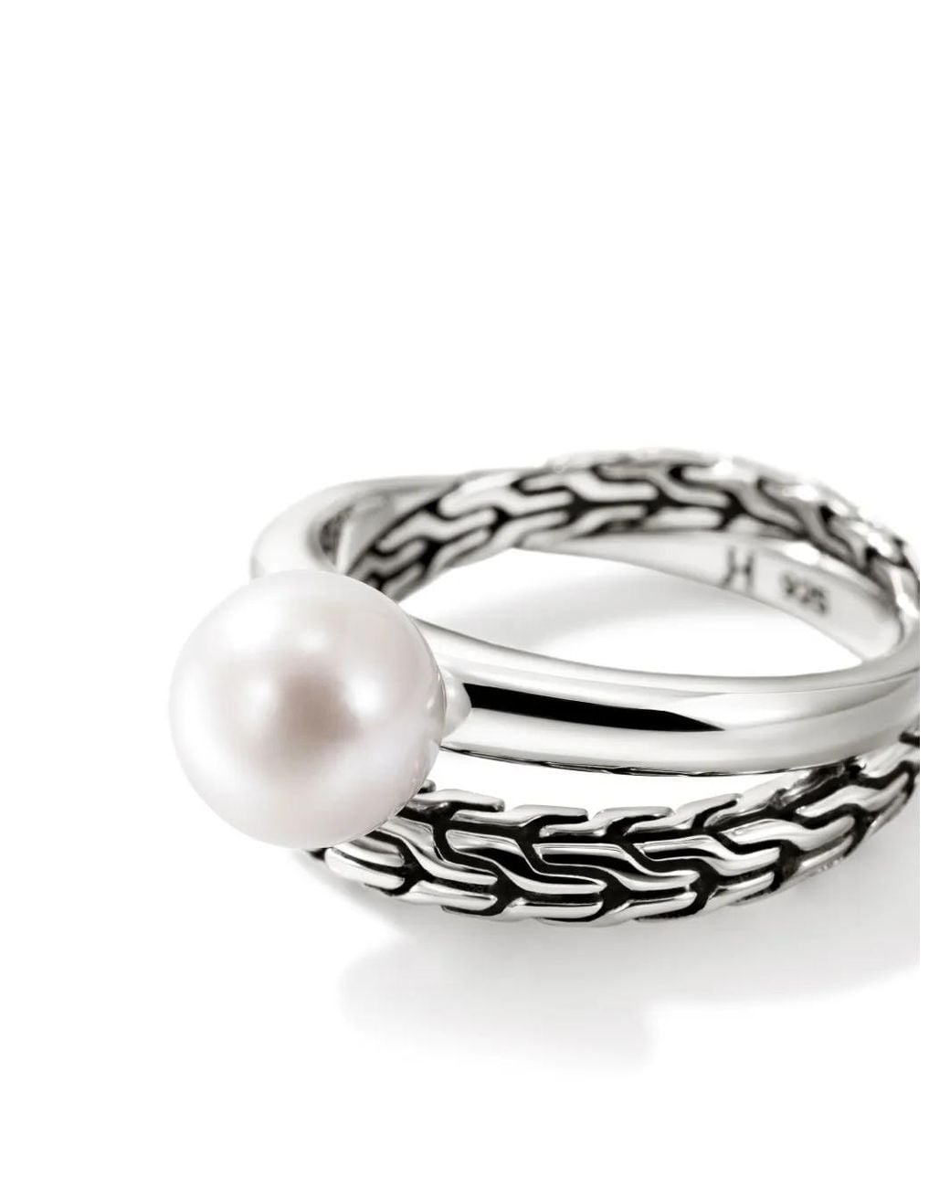 John Hardy Metallic Essential Ring mit Perlen