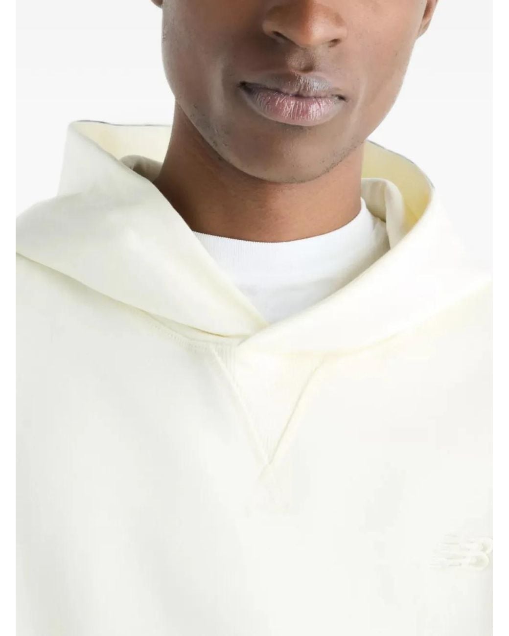 New Balance White Athletics French Terry Hoodie for men