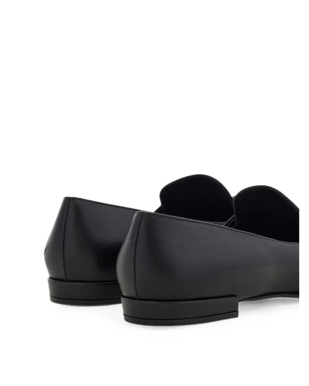 Ferragamo Black Gancini Ornament Loafers