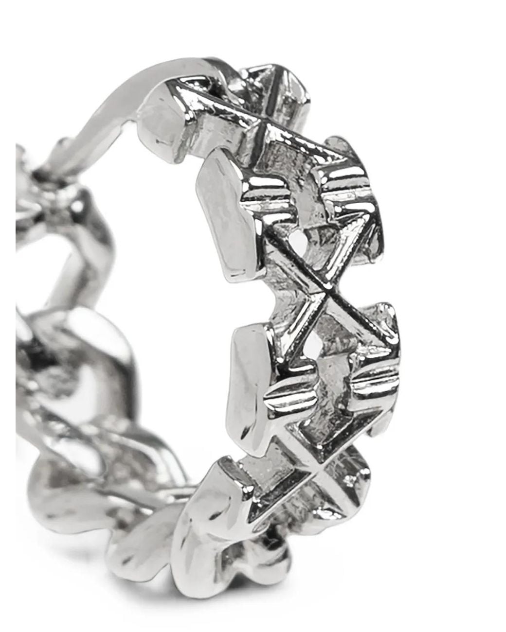 Off-White c/o Virgil Abloh Brown Arrows Curb-Link Single Earring for men