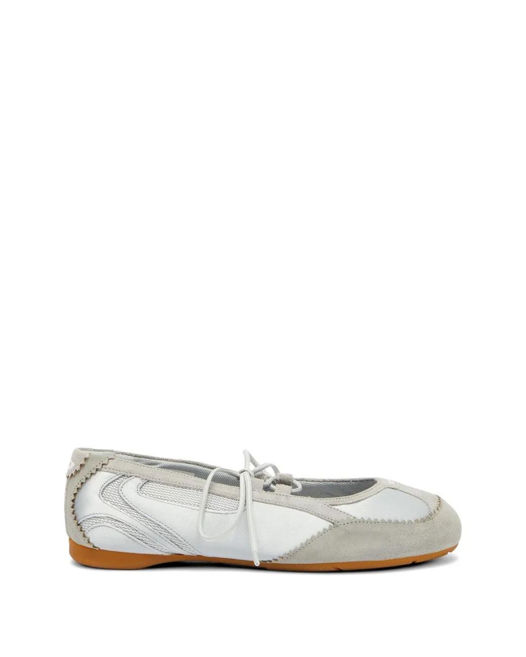 DIESEL White D-Mile Ballet Flats