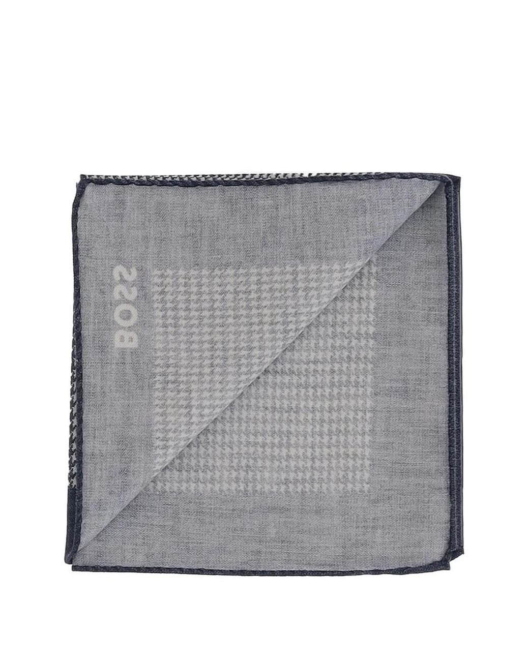 BOSS Houndstooth-Pattern Pocket Square in Blue for Men | Lyst