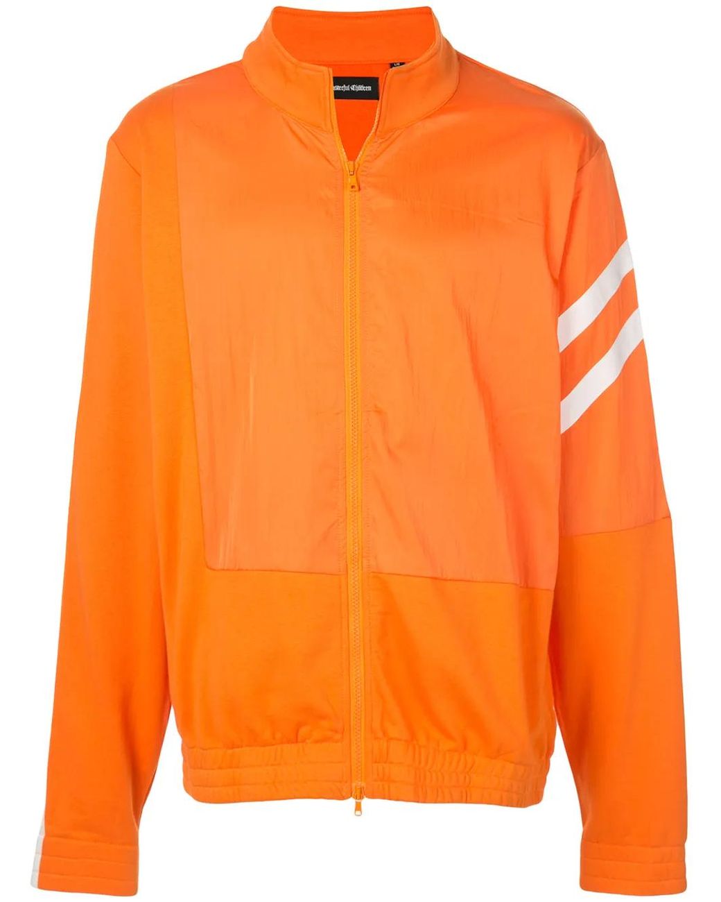 God's Masterful Children Orange Veste Bomber À Empiècements Et Motif Géométrique for men