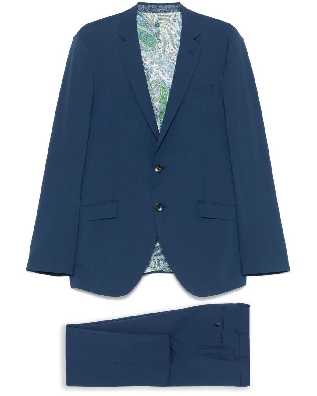 Traje Con Botones Etro de hombre de color Blue