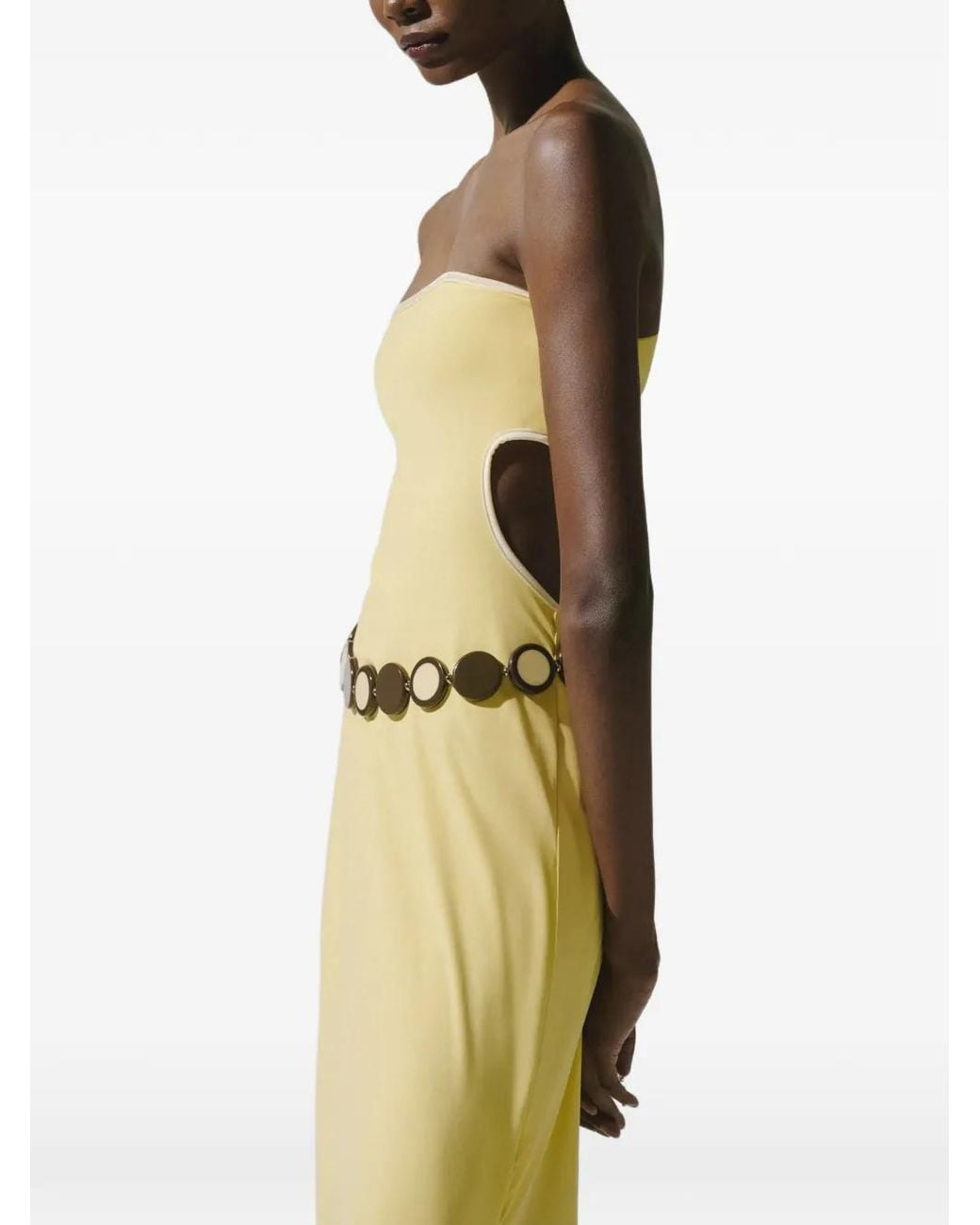 Baobab Green Mambo Strapless Cut-Out Maxi Dress
