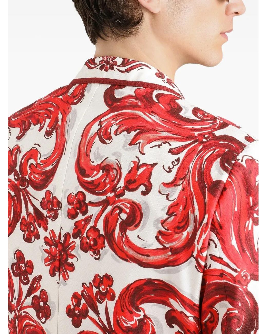 Dolce & Gabbana Red Sicilia Light Single-Breasted Jacket for men
