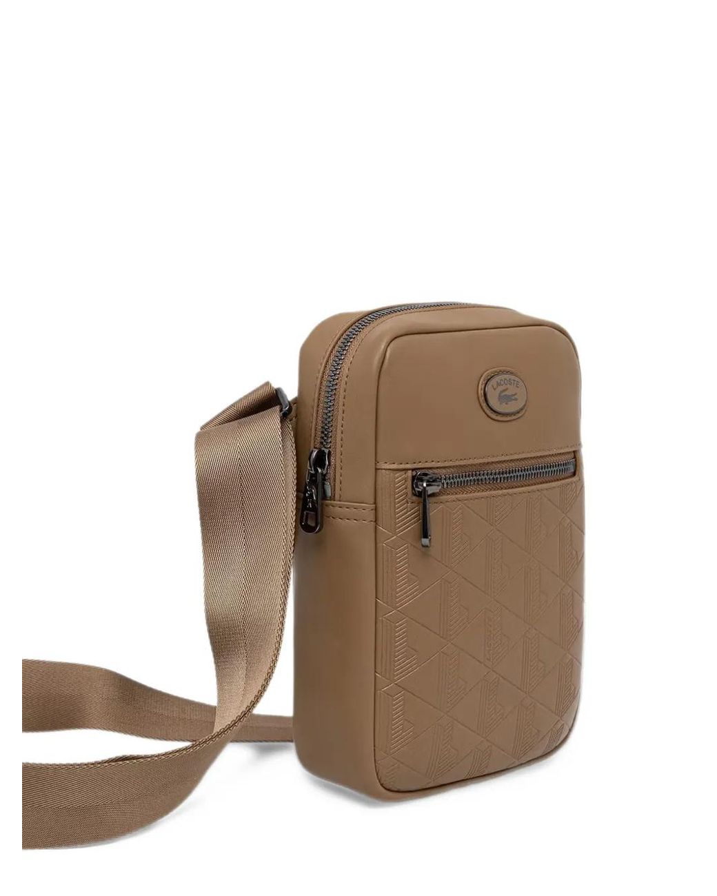 Lacoste Natural Monogram Satchel for men
