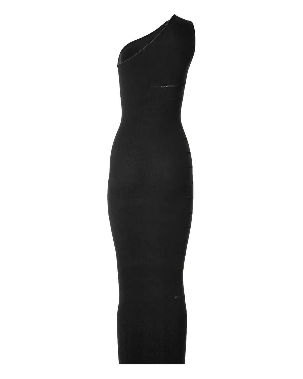Wolford Black One-Shoulder Slash Dress