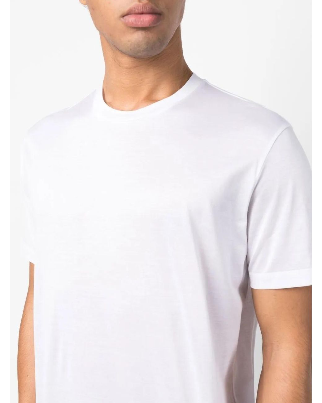 Paul & Shark White Short-Sleeve Organic Cotton T-Shirt for men