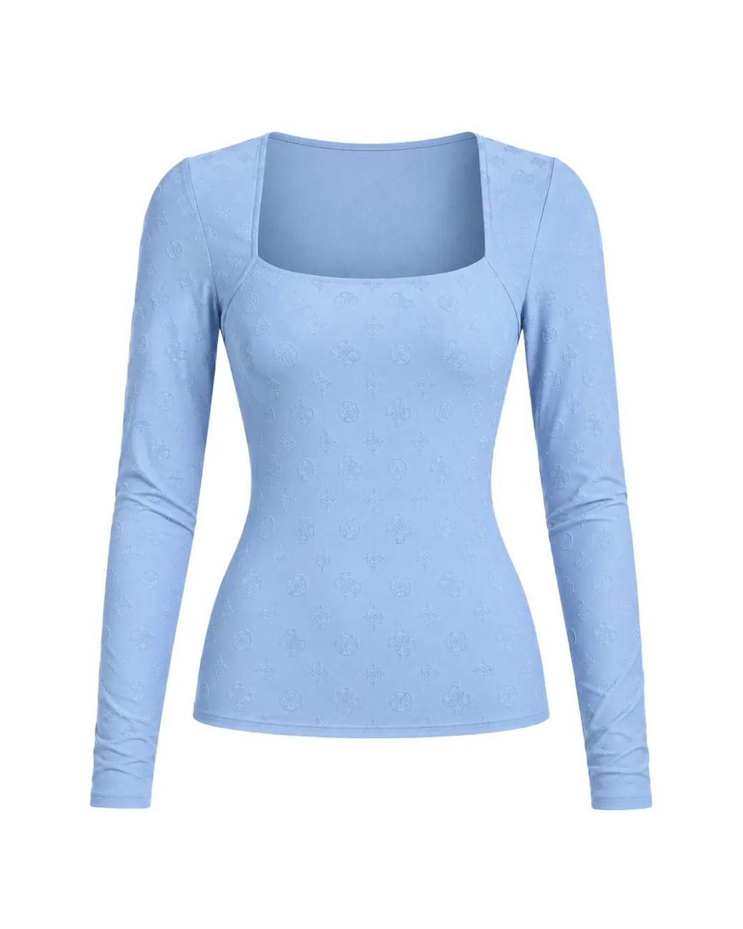 Guess Blue Elleona Jacquard T-Shirt