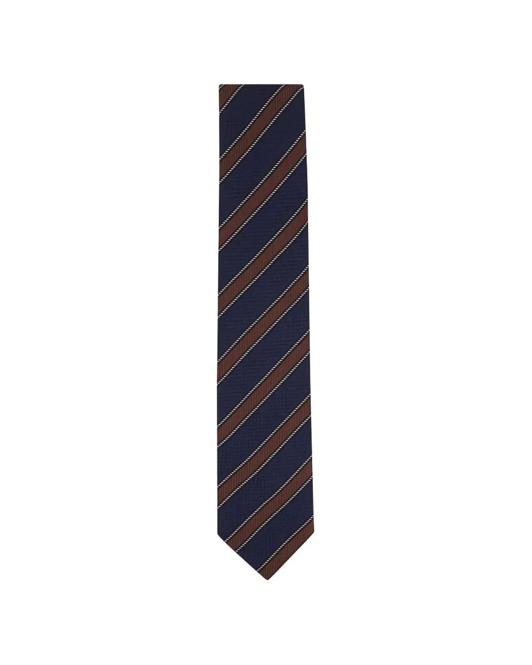 Brioni Blue Striped Jacquard Tie for men