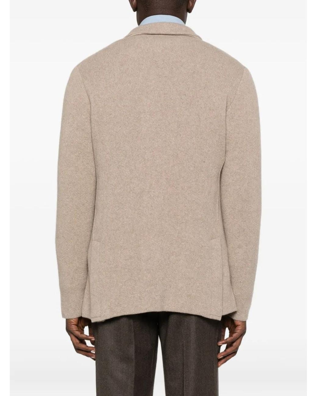 Lardini Natural Patch-Pockets Buttoned Blazer for men