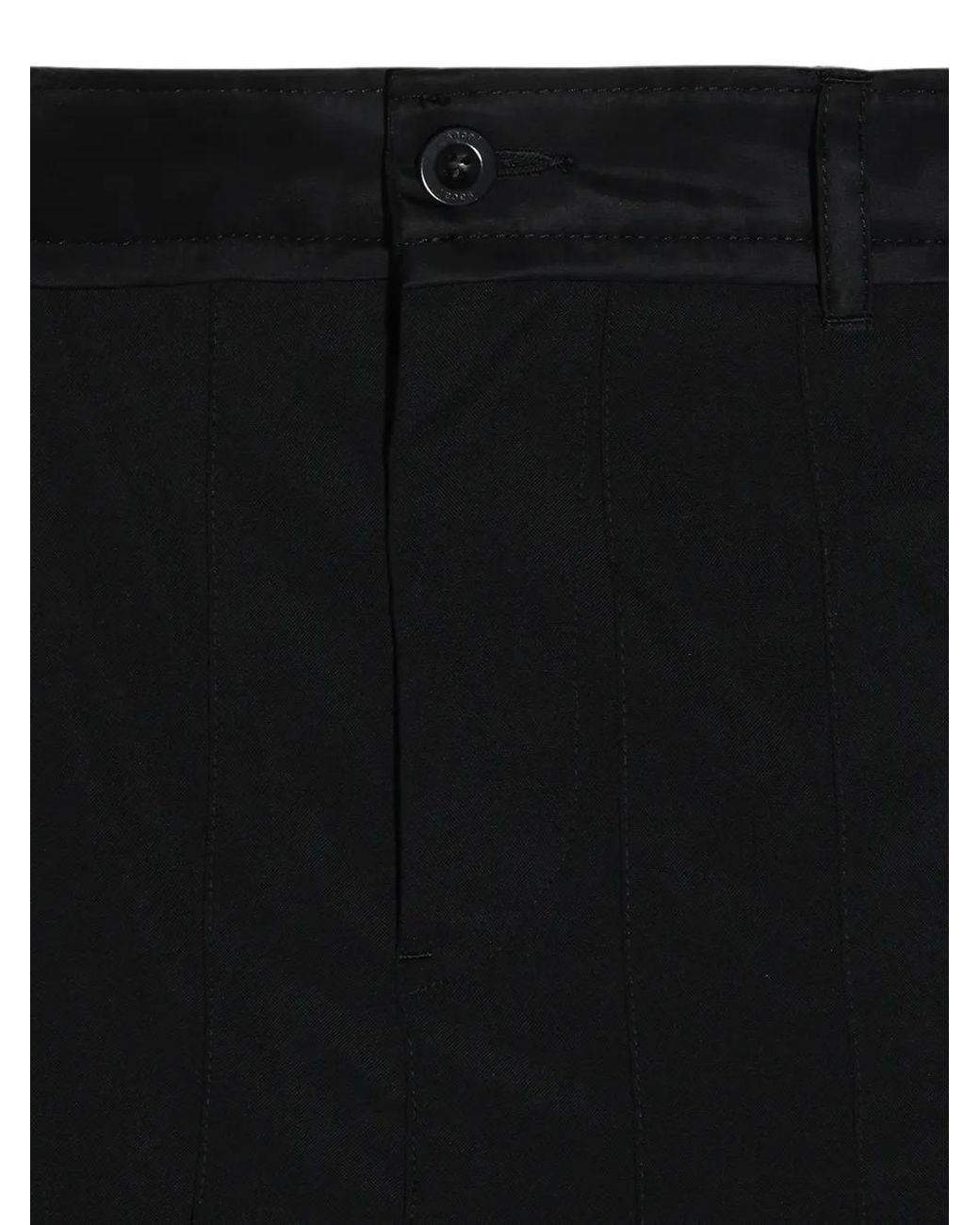 Sacai Black Pleated Layered Midi Skirt