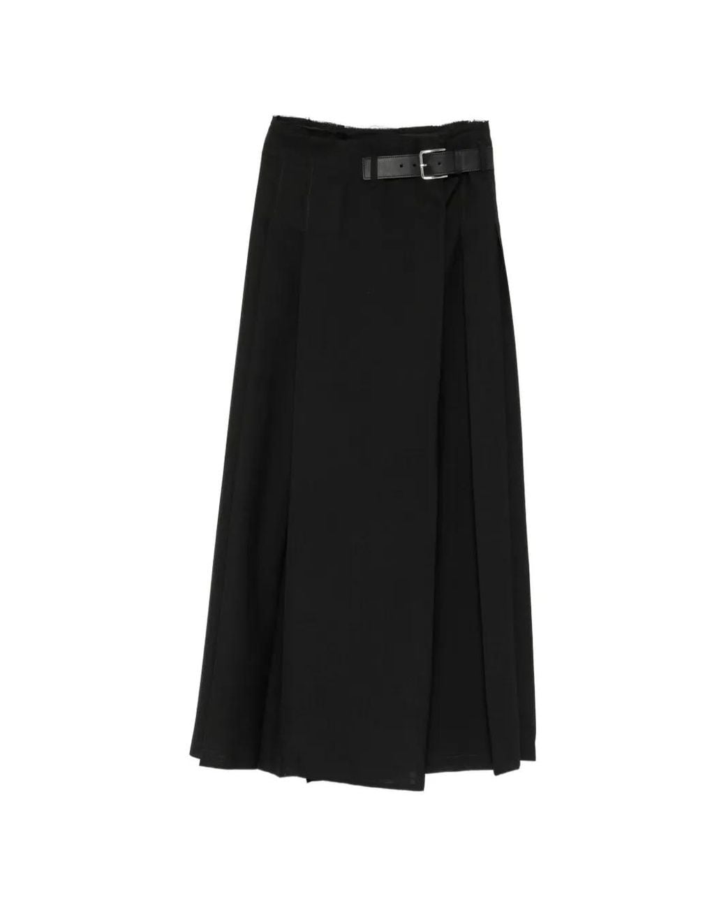 Department 5 Black Gilles Belted Gilles Skirt