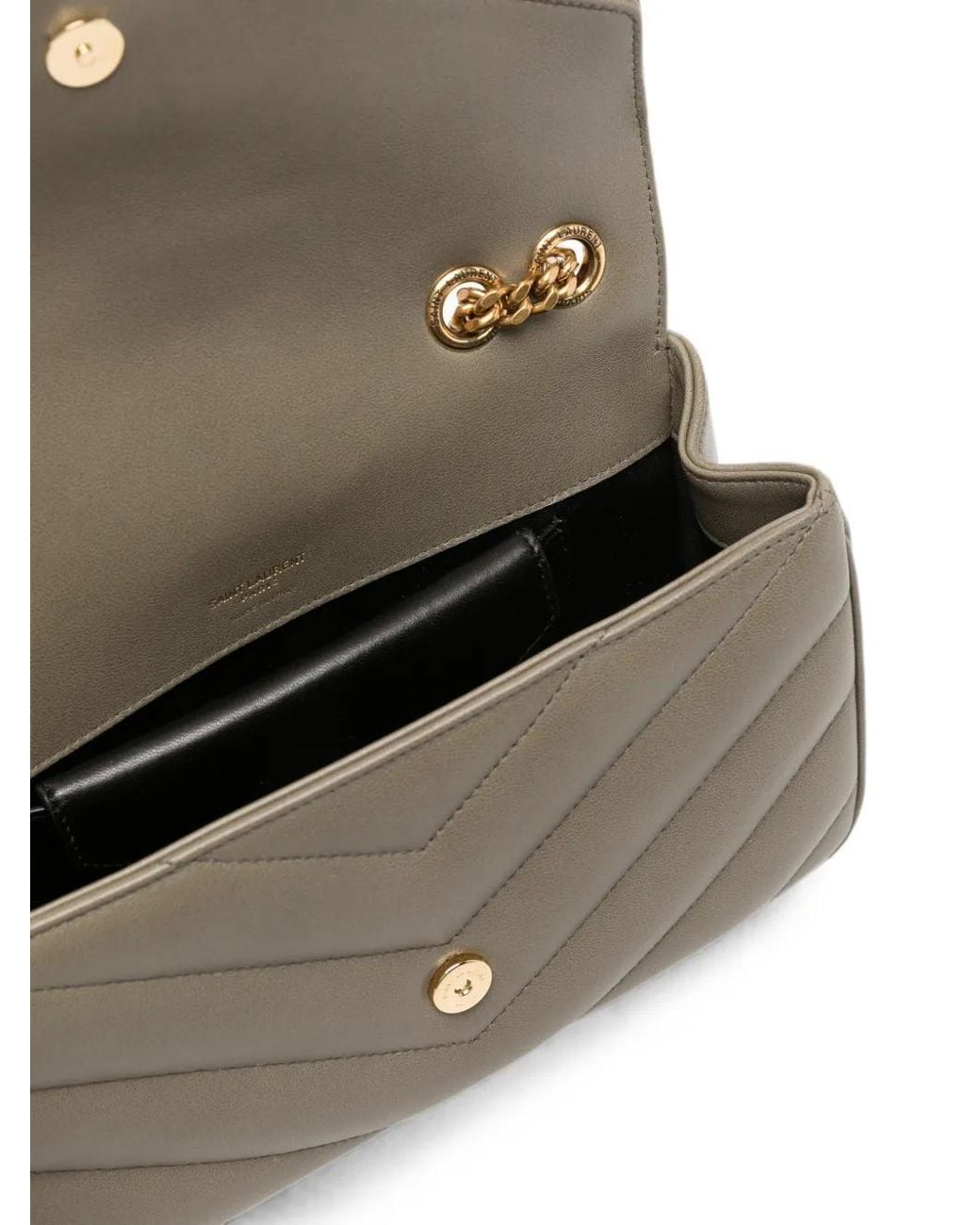 Saint Laurent Natural Small Loulou Quilted-Leather Shoulder Bag