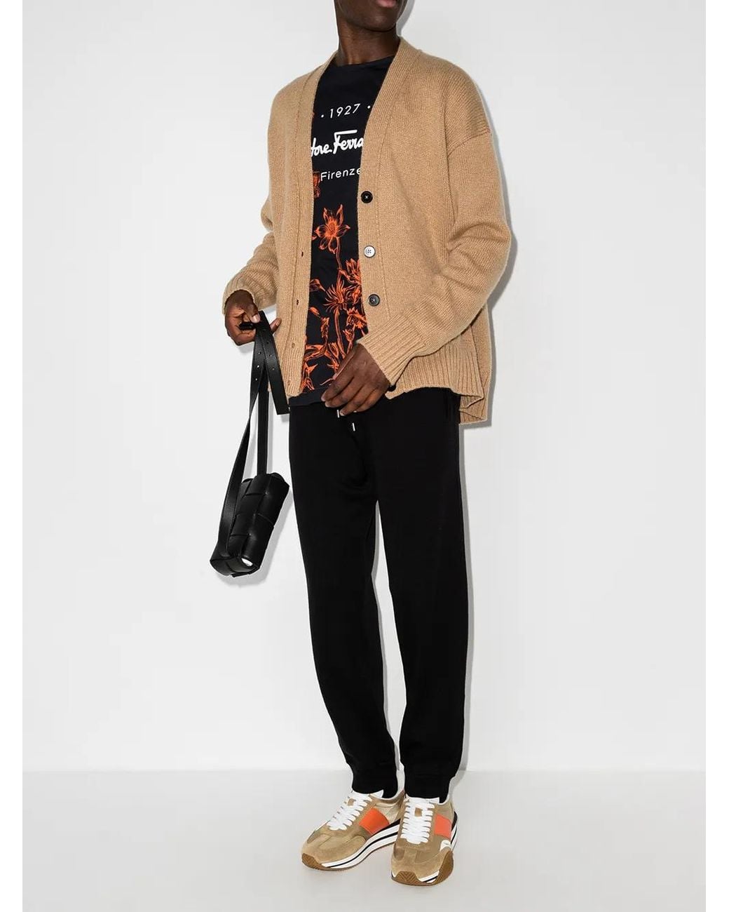 Ferragamo Black Straight-leg Track Pants for men