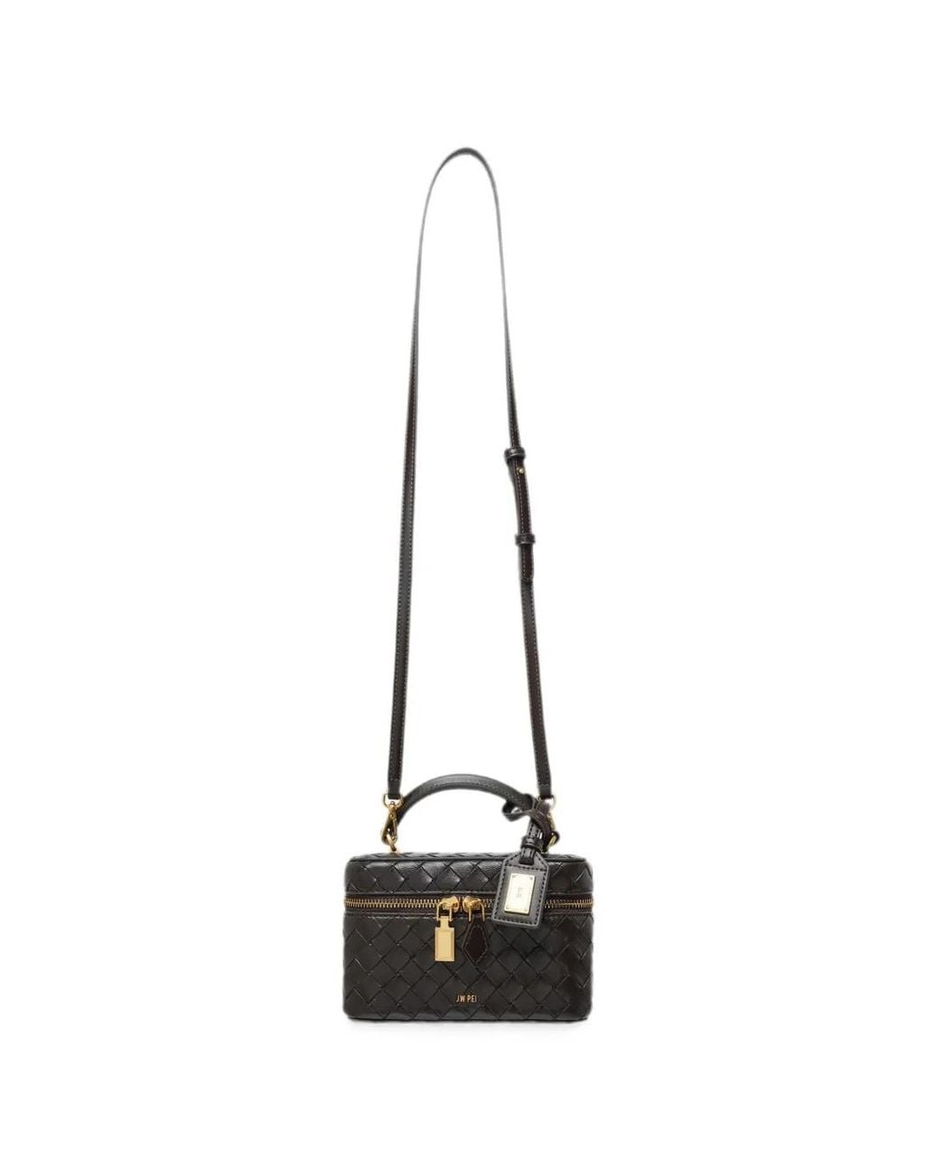 JW PEI White Cleo Woven Box Handle Bag