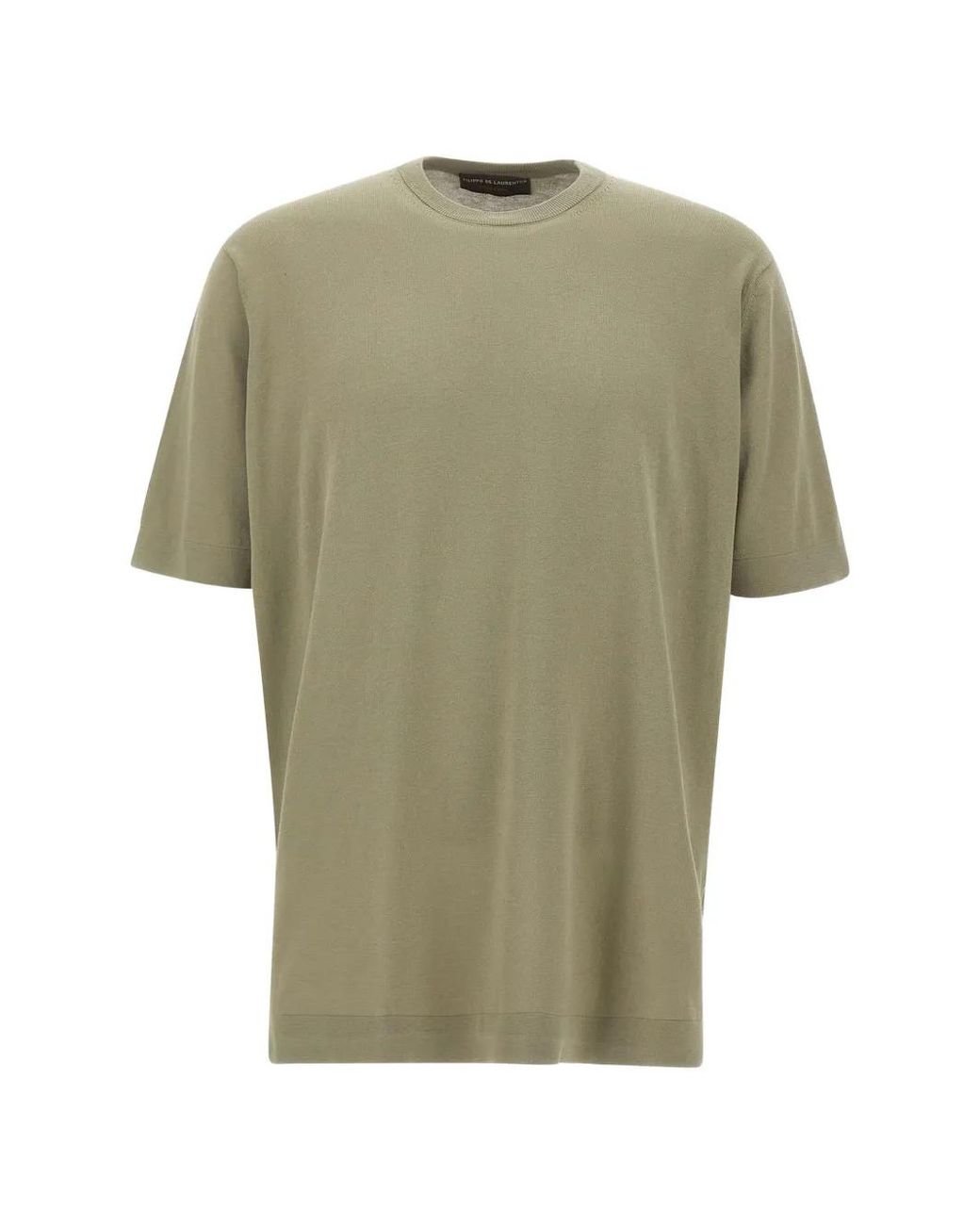 FILIPPO DE LAURENTIIS Green Crew-Neck Short-Sleeve T-Shirt for men
