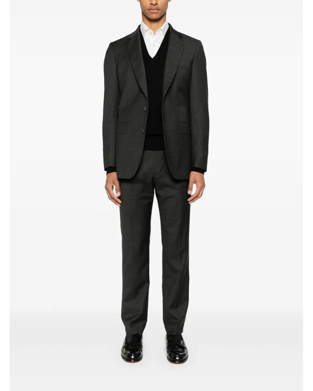 Fursac Black Virgin-Wool Suit for men