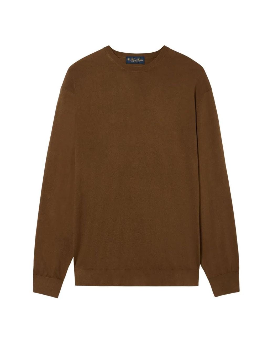 Brooks Brothers Brown Crew-Neck Sweater for men