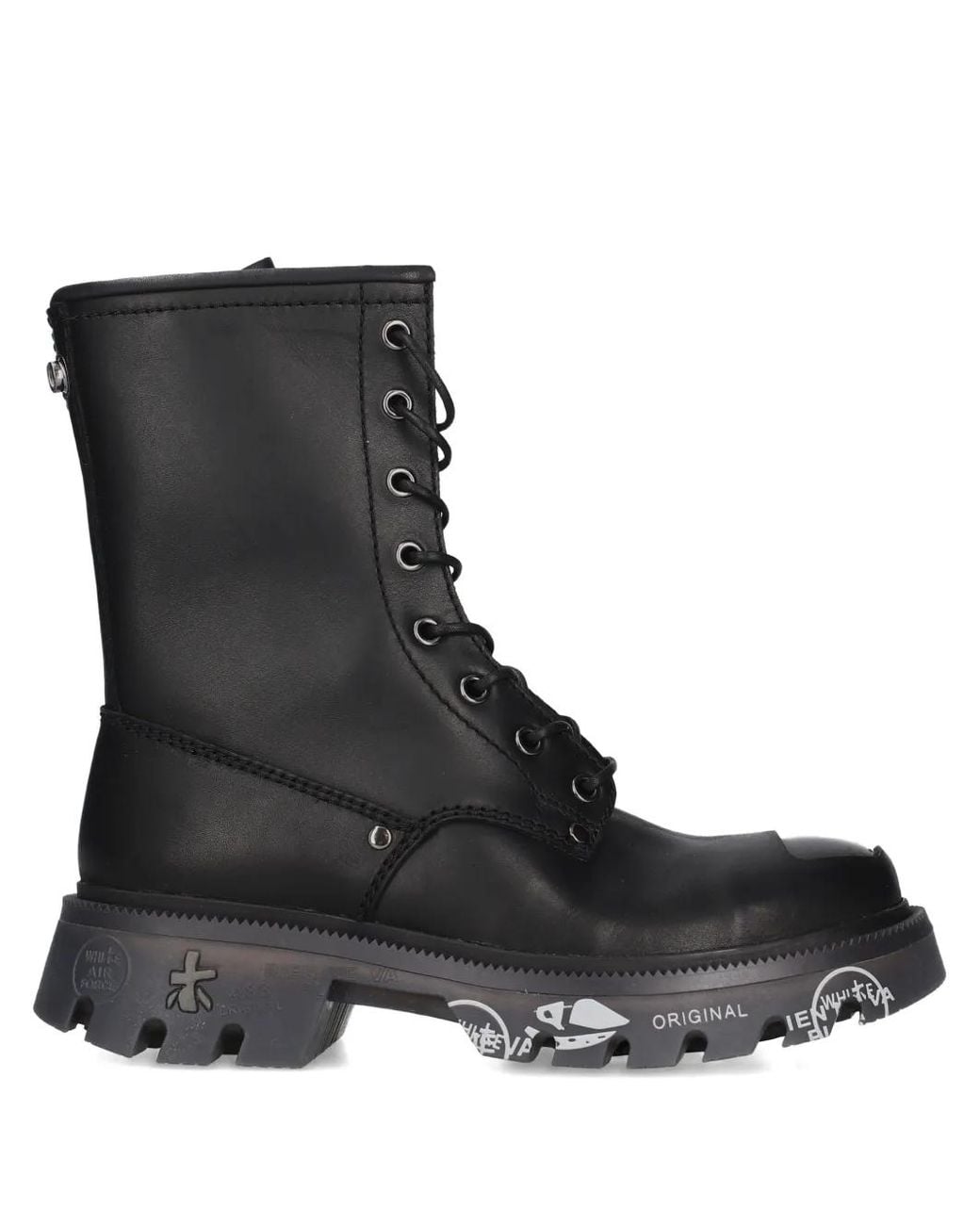Premiata Black Brixton 470 Lace-Up Boots