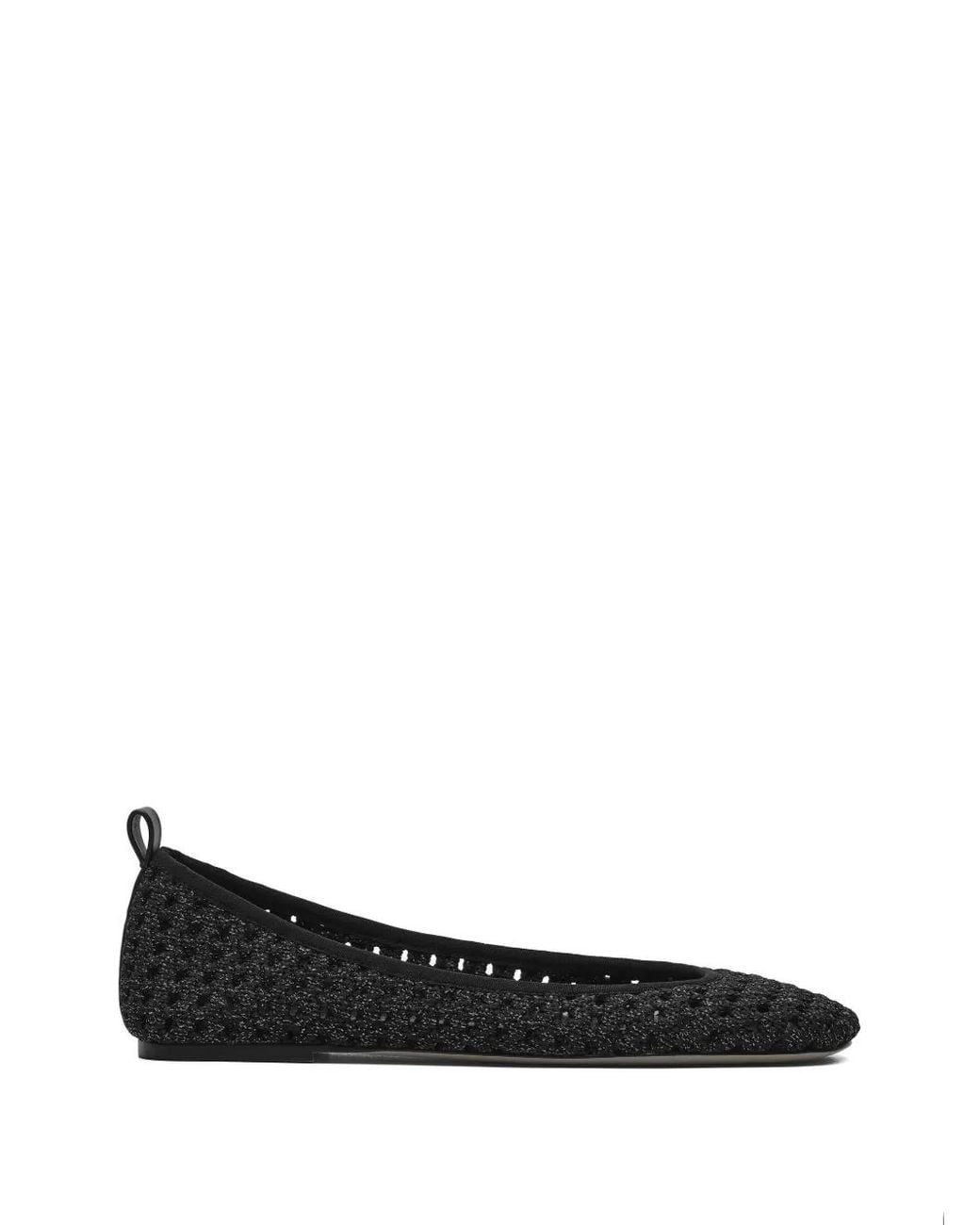 Marc Jacobs Black Crochet Lace Up Ballet Flats