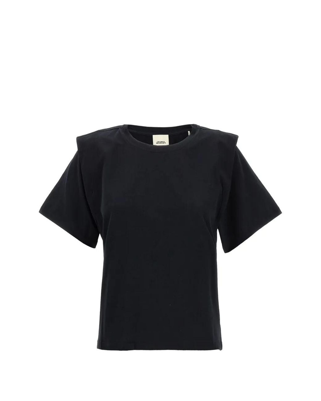 Isabel Marant Black Zelitos Padded-Shoulder T-Shirt